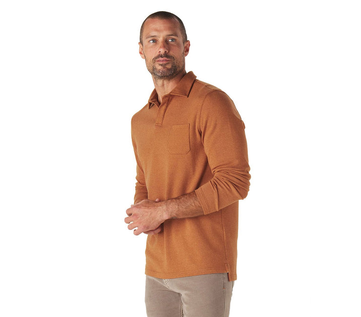Puremeso Weekend Polo - Almond Tops The Normal Brand 