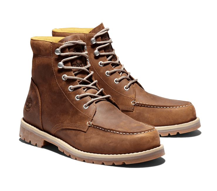 Redwood Falls Moc Toe Waterproof Boots - Rust Leather Footwear Timberland 