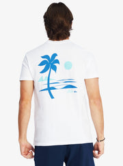 Aloha Sun Palm Tee - White Tops Quiksilver 